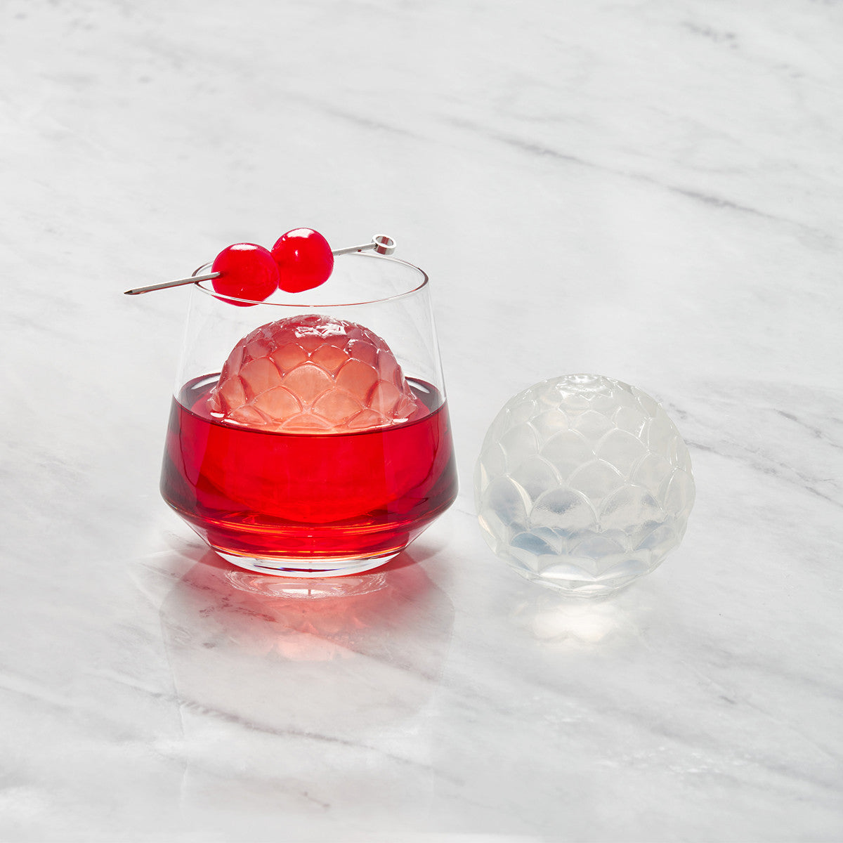 Peak / Cocktail Ice Tray Petal / Charcoal