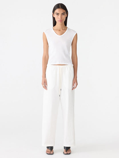 Bassike / Crushed Cotton Minimal Pant / Natural
