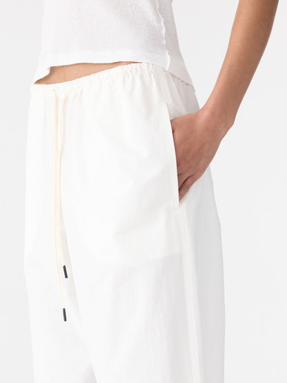 Bassike / Crushed Cotton Minimal Pant / Natural