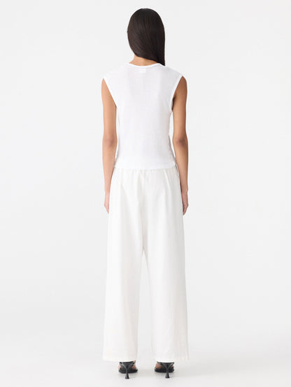 Bassike / Crushed Cotton Minimal Pant / Natural