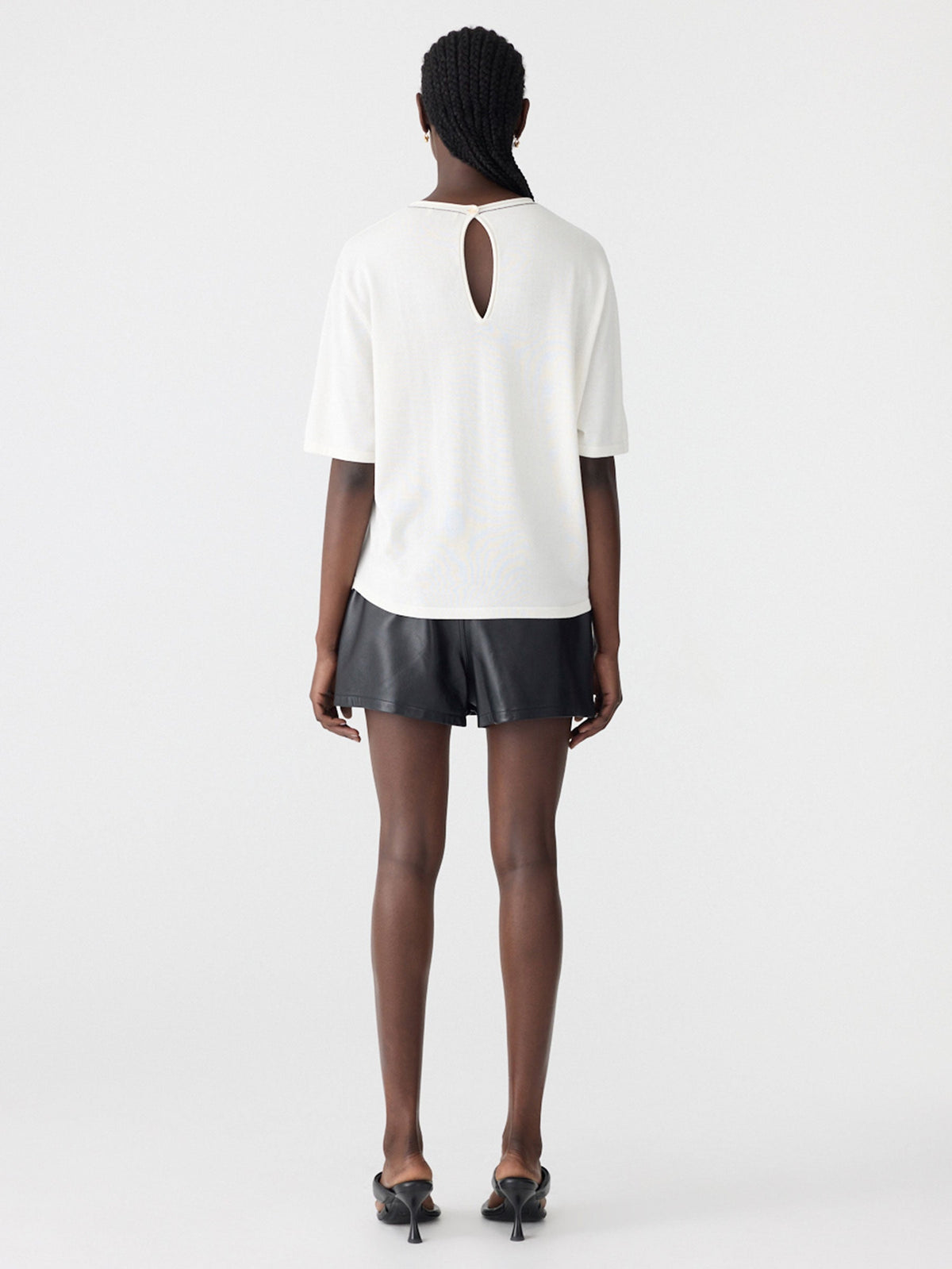 Bassike / Mercerised Cotton Boxy Knit / Natural