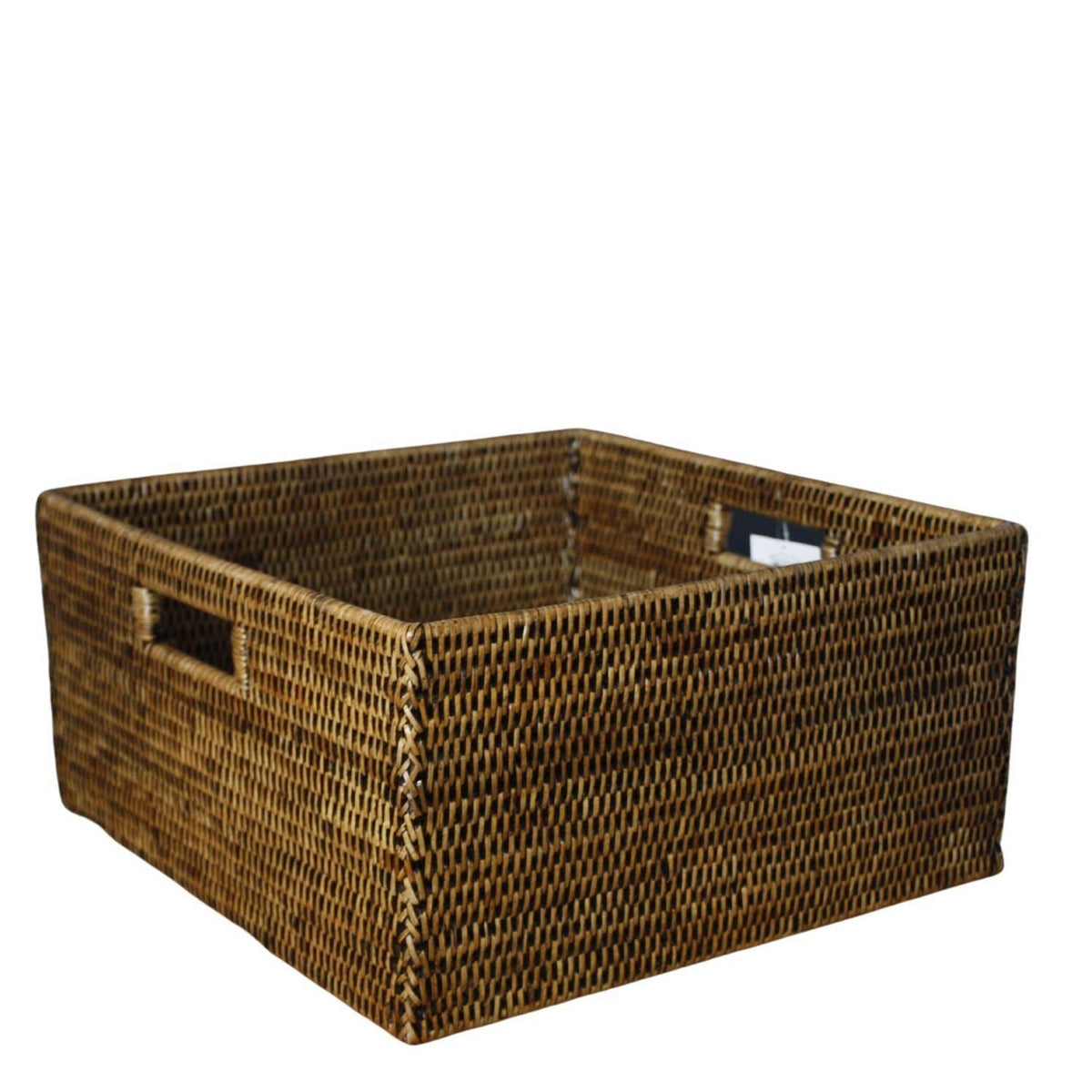 Rattan Storage Basket / Low with Handles