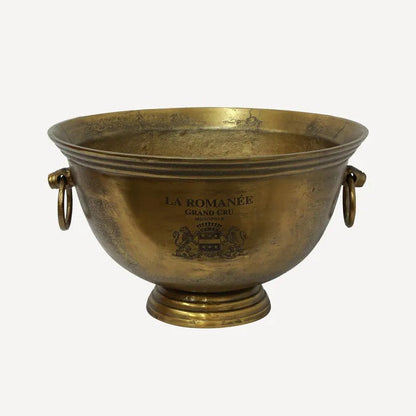 Romanee / Wine Bucket / Antique Gold Finish