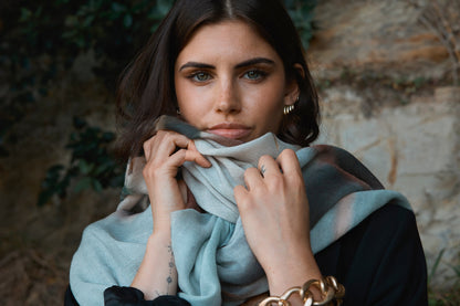 Good & Co / Seaweed Sunsets /  Wool + Silk Scarf