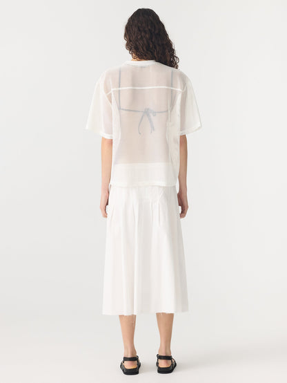 Bassike / Boxy Mesh T-Shirt / White