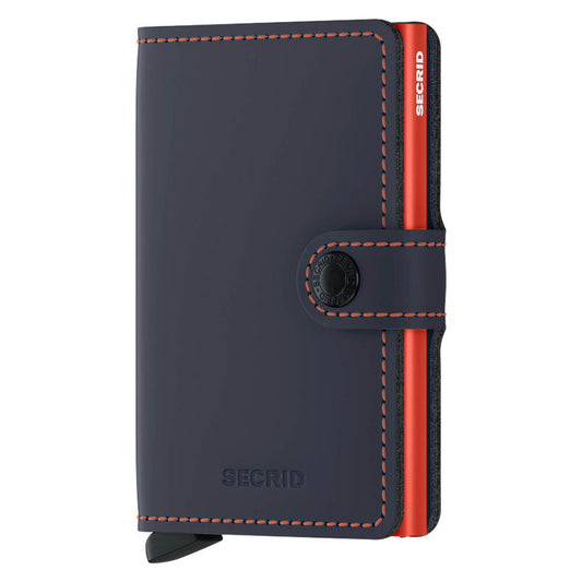 Secrid / Mini Wallet / Matte Night Blue + Orange