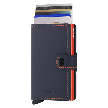 Secrid / Mini Wallet / Matte Night Blue + Orange