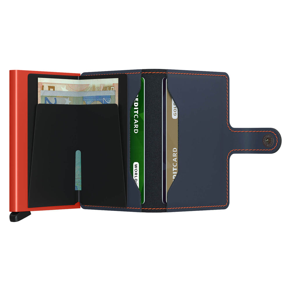 Secrid / Mini Wallet / Matte Night Blue + Orange