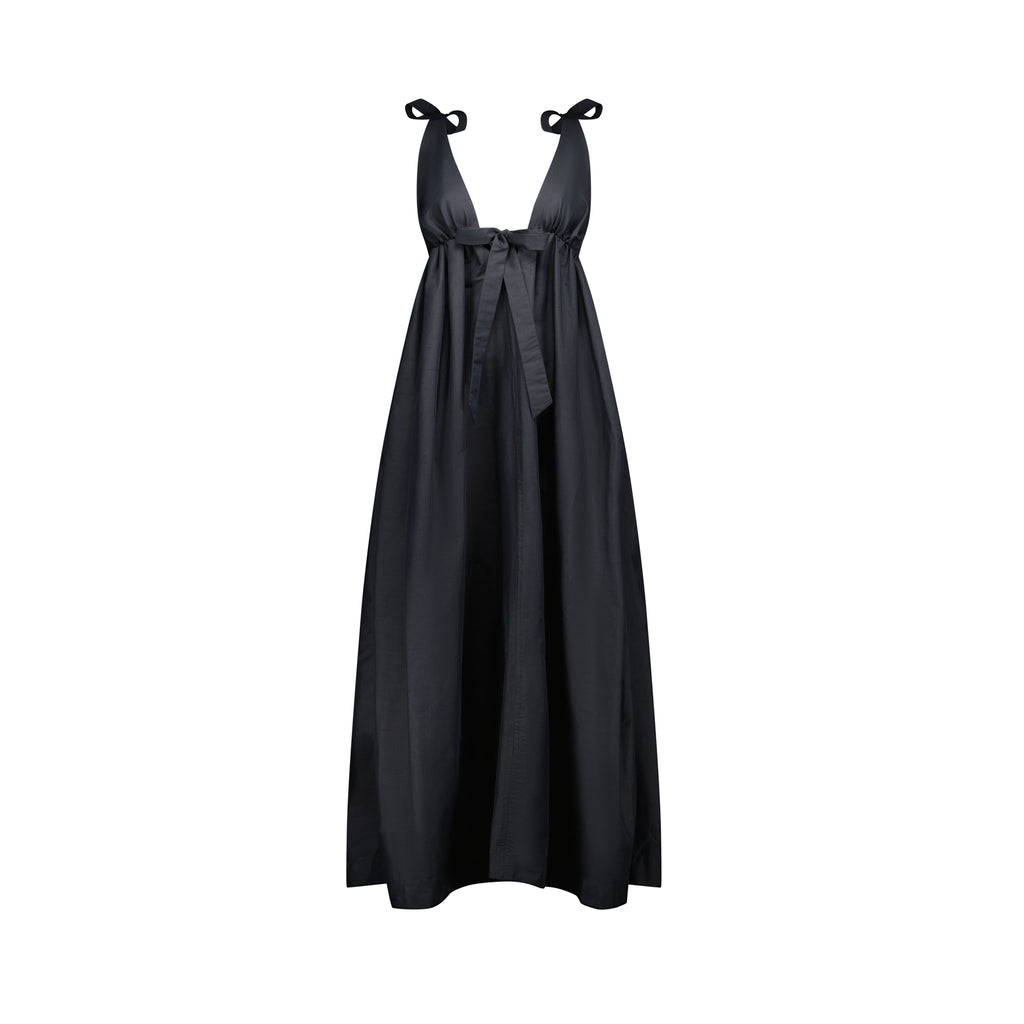 Tie Back Dress - Black