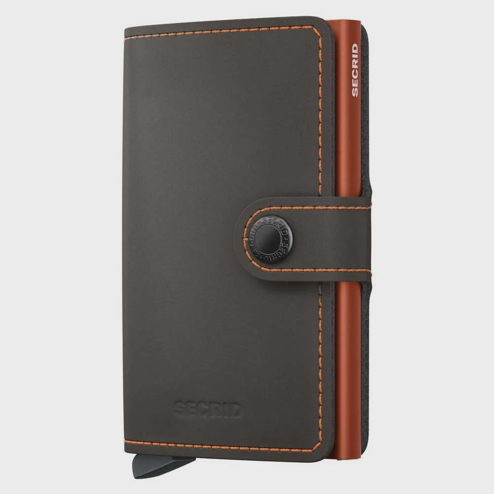 Secrid / Mini Wallet / Matte Truffle + Orange