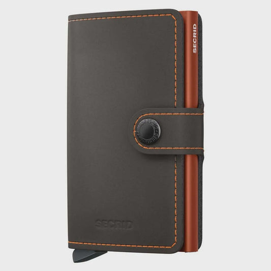 Secrid / Mini Wallet / Matte Truffle + Orange