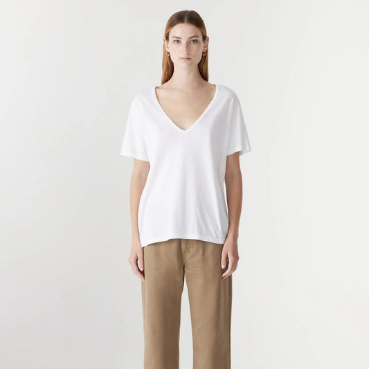 Bassike / Classic V-Neck T-Shirt / White