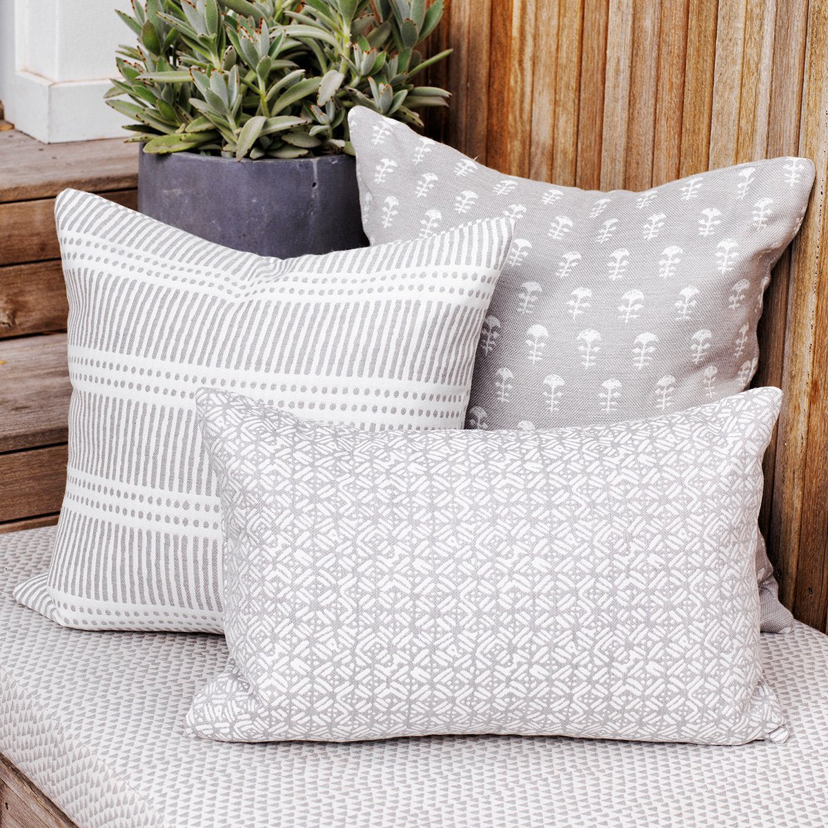 Walter G / Batik Rectangular Cushion / Albatross / Outdoor