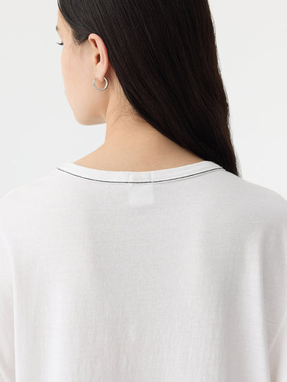 Bassike / Boyfriend Heritage Short Sleeve T-Shirt / White