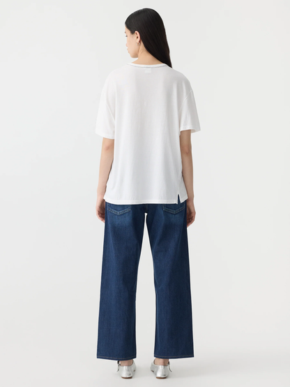 Bassike / Boyfriend Heritage Short Sleeve T-Shirt / White