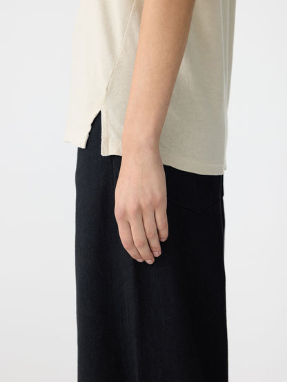 Bassike /  Regular Classic T-Shirt / Stone Clay