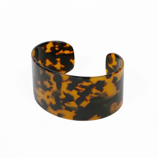 Tortoise Shell Wide Cuff