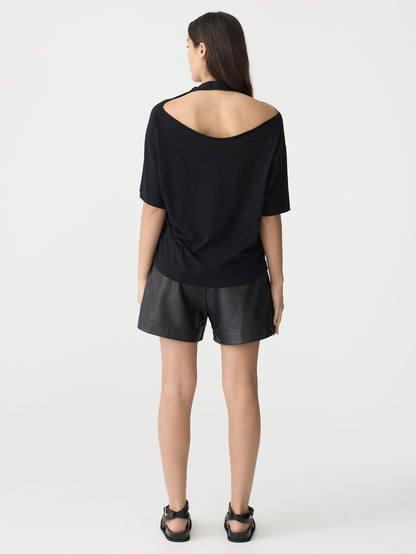 Bassike / Floating Neck Boxy T-Shirt / Black