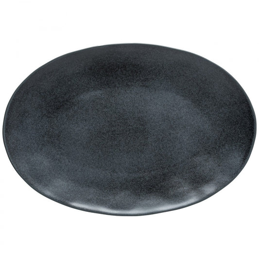 Livia / Oval Platter/ Charcoal