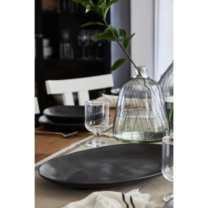 Livia / Oval Platter/ Charcoal