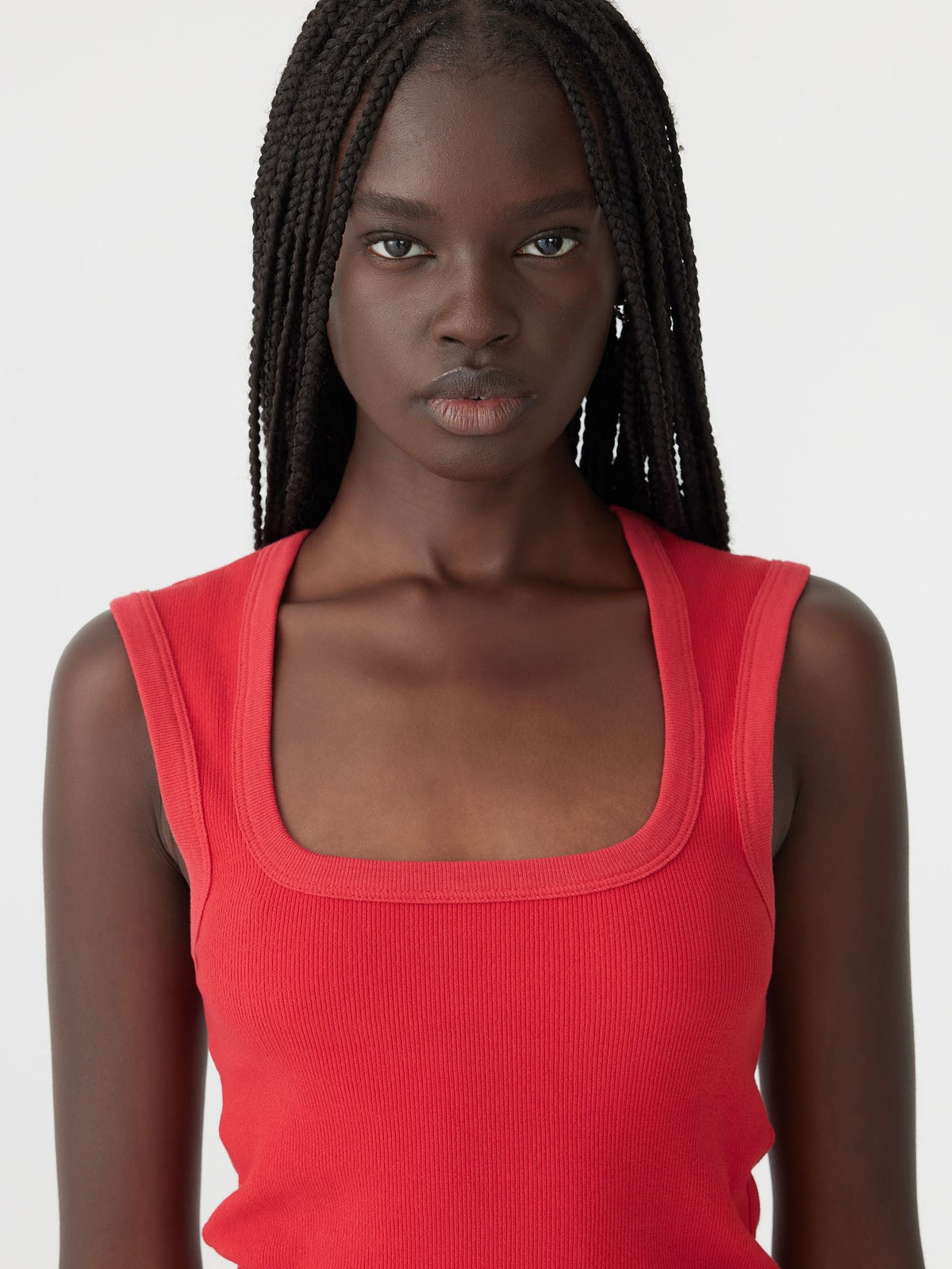 Bassike / Low Scooped Rib Tank / Hibiscus