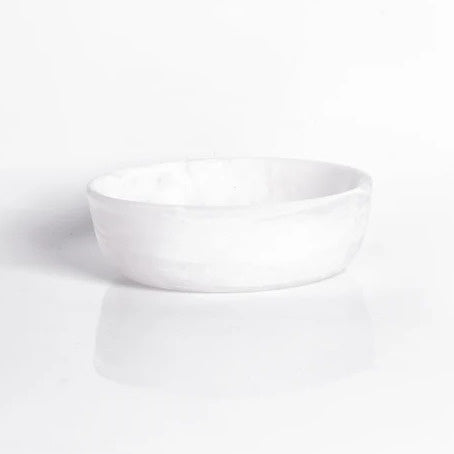Nashi Home / Signature Round Bowl / White Swirl