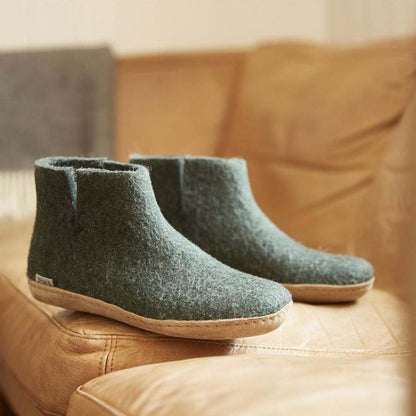 Glerups / Boot / Forest Green / Leather Sole